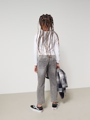 Grau - Verzierte Mom Jeans (3-16 Jahre)​​​​​​​ - Bild 2 von 6