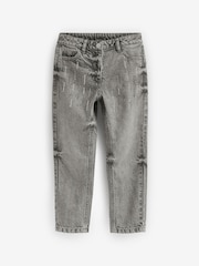 Grau - Verzierte Mom Jeans (3-16 Jahre)​​​​​​​ - Bild 4 von 6