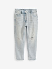 Blau Denim - Verzierte Mom Jeans (3-16 Jahre)​​​​​​​ - Bild 2 von 7