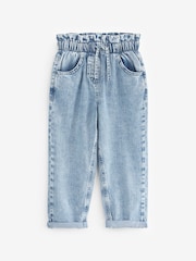 Denim - Paperbag-Jeans mit Bindegürtel im Bund (3–16 J.) - Bild 1 von 3