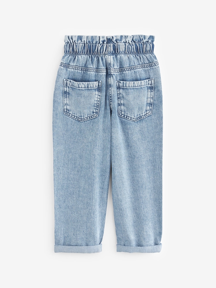 Denim - Paperbag-Jeans mit Bindegürtel im Bund (3–16 J.) - Bild 2 von 3