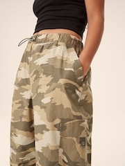 Camouflage Khaki Parachute Cotton Cargo Trousers - Image 6 of 7