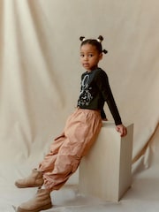 Rust Brown Jersey Lined Parachute Cargo Trousers (3-16yrs) - Image 2 of 7