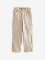 Neutral Straight Leg Cargo Trousers (3-16yrs) - Image 5 of 7