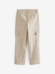 Neutral Straight Leg Cargo Trousers (3-16yrs) - Image 6 of 7