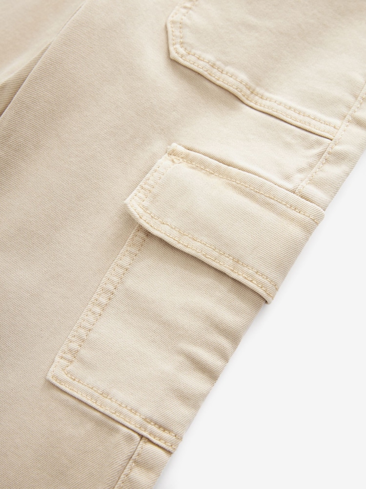 Neutral Straight Leg Cargo Trousers (3-16yrs) - Image 7 of 7