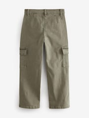 Khaki Green Straight Leg Cargo Trousers (3-16yrs) - Image 10 of 12