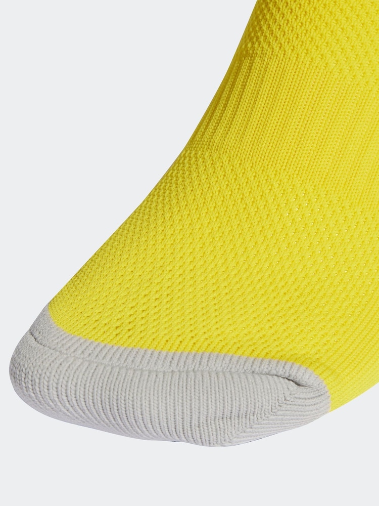 adidas Yellow Performance Milano 23 Socks - Image 2 of 3