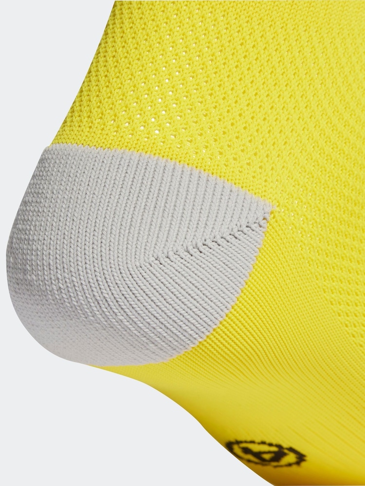 adidas Yellow Performance Milano 23 Socks - Image 3 of 3