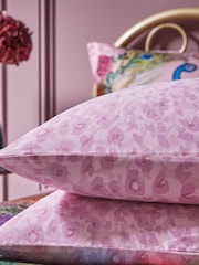 Matthew Williamson Set of 2 Pink Xanadu Cotton Oxford 100% Cotton Pillowcases - Image 1 of 3