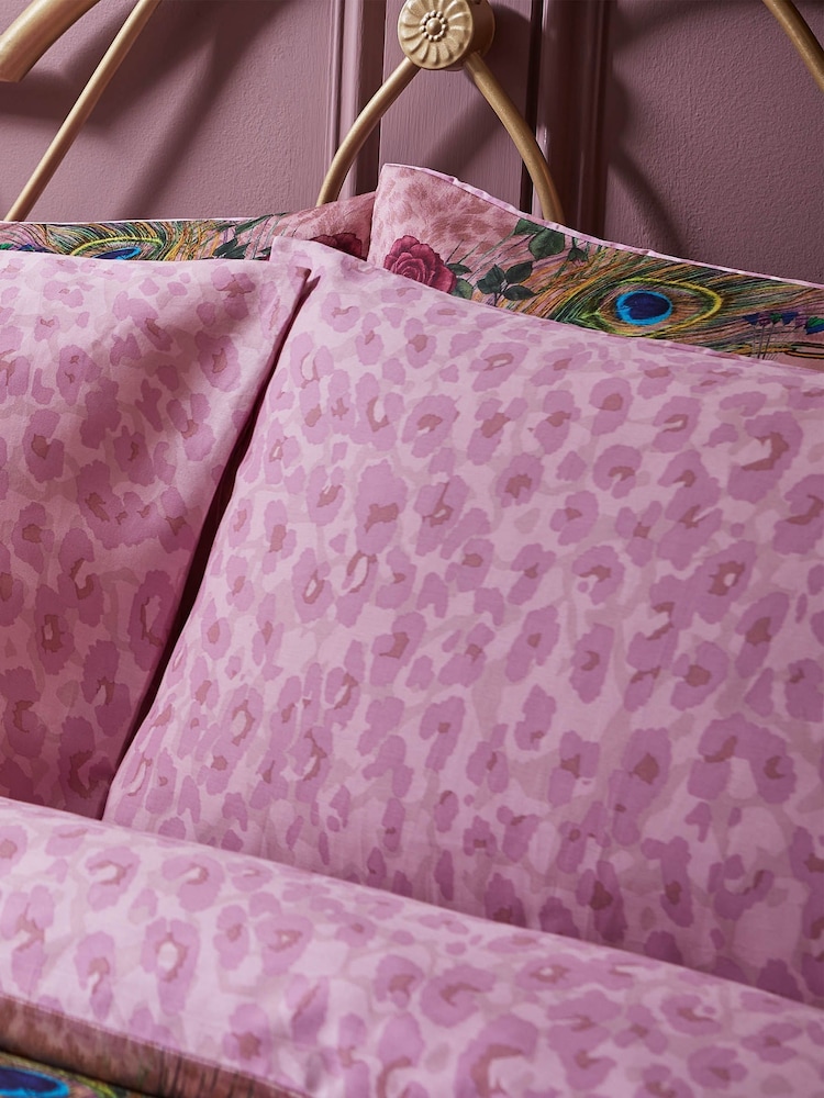 Matthew Williamson Set of 2 Pink Xanadu Cotton Oxford 100% Cotton Pillowcases - Image 2 of 3
