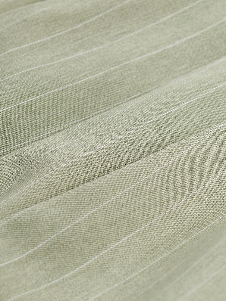 Khaki Green Stripe Smart Utility Cargo Wide Leg Trousers - Image 7 of 7