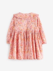 Pink Floral Long Sleeve Tea Dress (3mths-7yrs) - Image 6 of 7