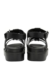 Ravel Black Fisherman Platform Sandals - Image 3 of 4