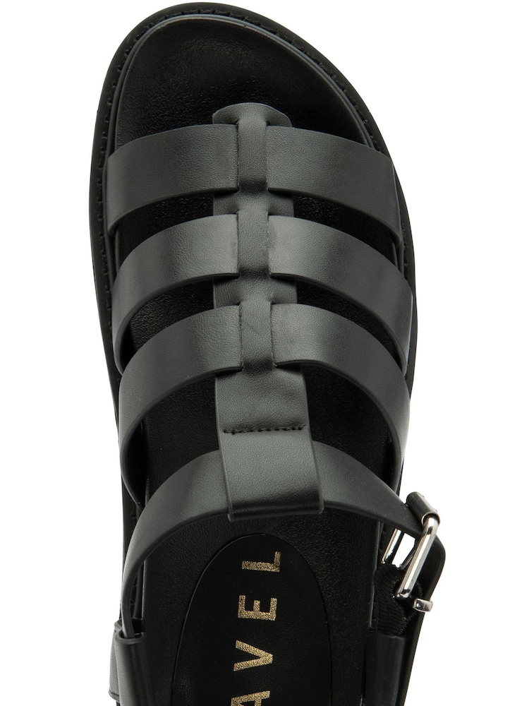 Ravel Black Fisherman Platform Sandals - Image 4 of 4