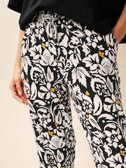 Black and White Floral Jersey Joggers - Image 5 of 7