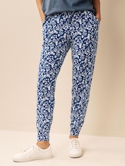 Blue Floral Jersey Joggers - Image 1 of 6