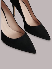 Whistles Black Suede Corie Heeled Shoes - Image 3 of 3