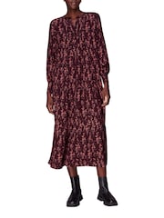 Whistles Pink Wisteria Dot Trapeze Dress - Image 1 of 4
