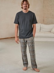 Slate Grey Check Motionflex Cosy Pyjamas Set - Image 1 of 7