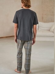 Slate Grey Check Motionflex Cosy Pyjamas Set - Image 2 of 7