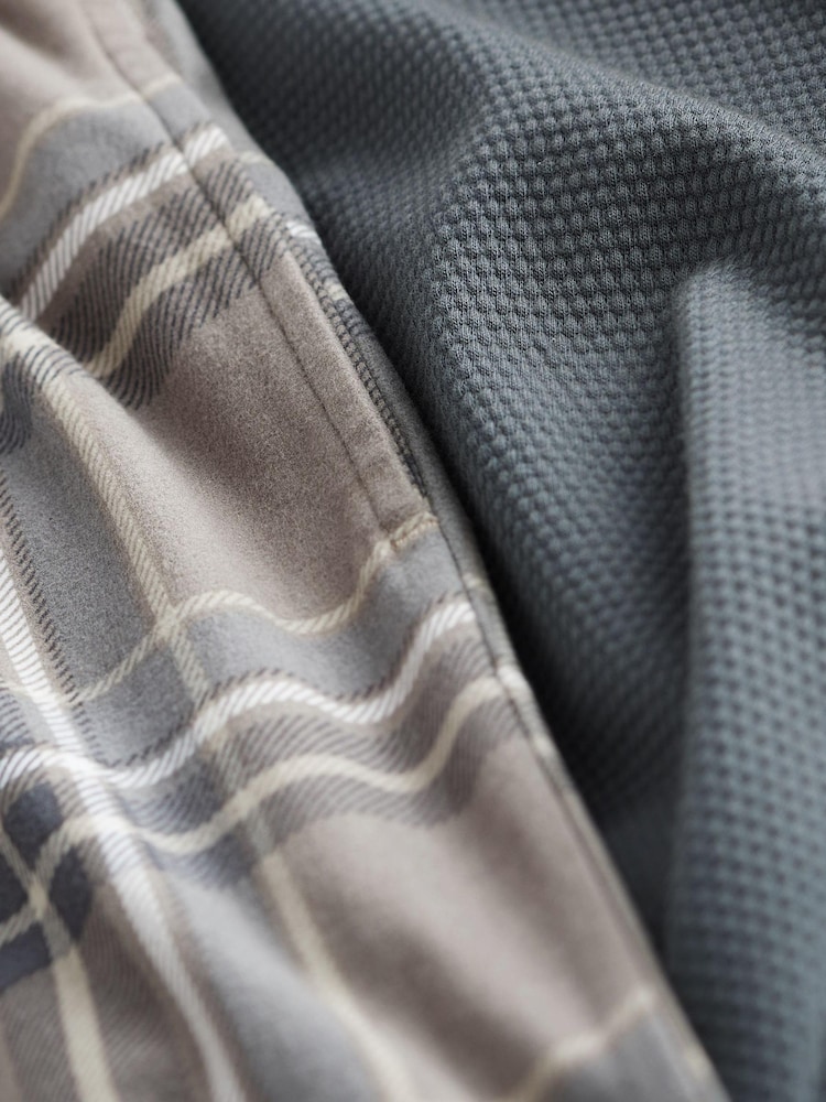 Slate Grey Check Motionflex Cosy Pyjamas Set - Image 7 of 7