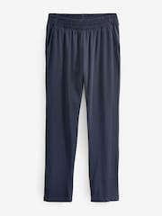 Slate Grey/Navy Long Sleeve Jersey 100% Cotton Pyjamas Set - Image 9 of 10