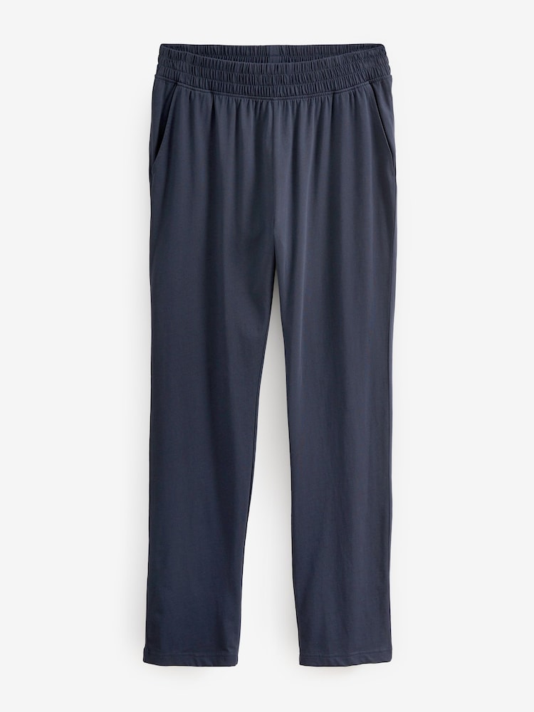 Leisteengrijs/marineblauw - Long Sleeve Jersey 100% Cotton Pyjamas Set - Image 9 of 10