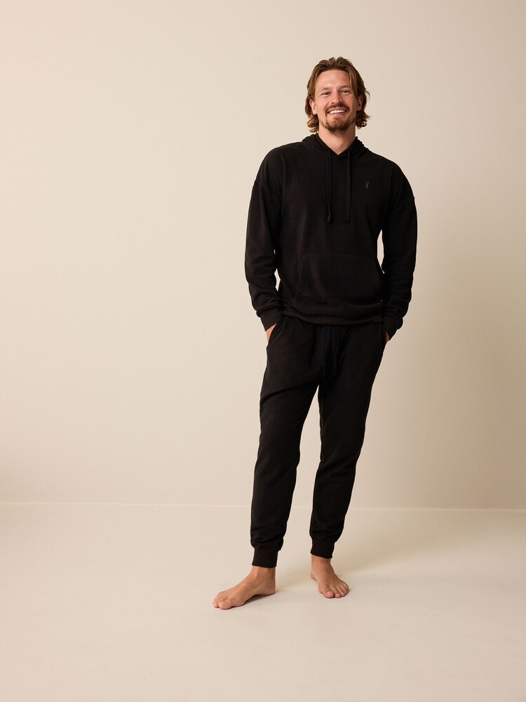 Czarny - Thermal Hooded Pyjama Set - Image 1 of 15