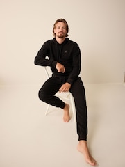 Czarny - Thermal Hooded Pyjama Set - Image 4 of 15