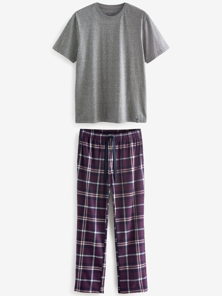 Gris/violet prune - Pyjama confortable Motionflex - Image 6 of 8