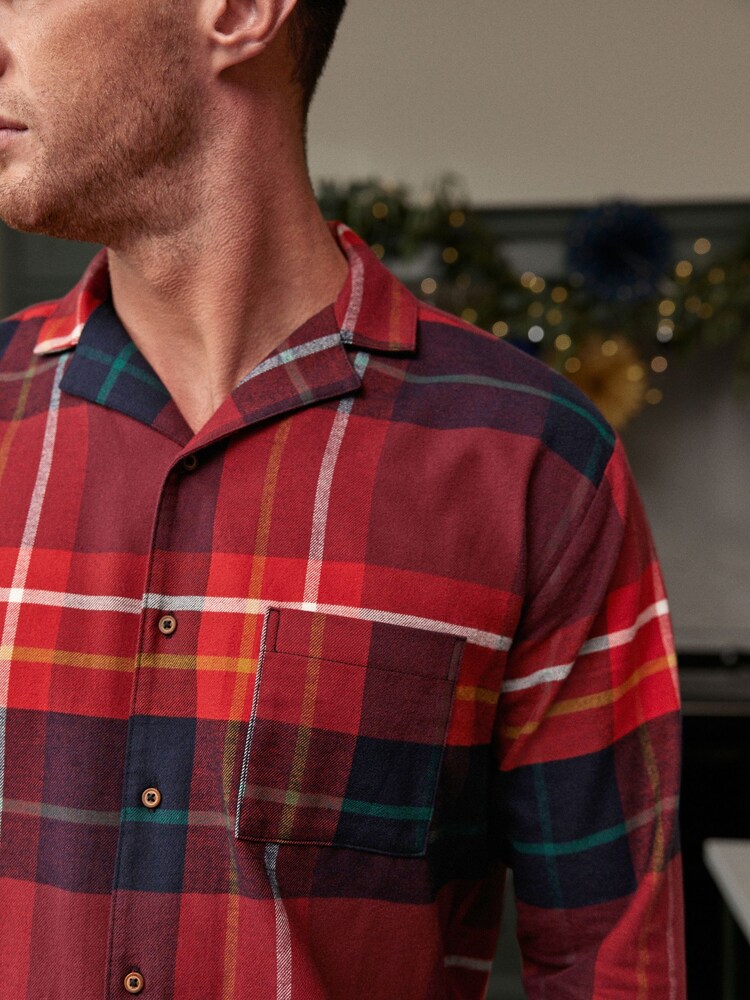 Red Check Matching Family Mens Christmas Pyjamas - Image 4 of 9