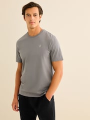 Grey/Navy Jersey Pyjamas Shorts Set - Image 1 of 13