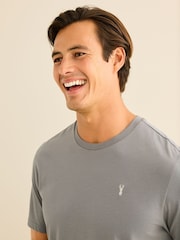Grey/Navy Jersey Pyjamas Shorts Set - Image 5 of 13