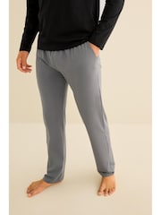 Black/Grey Long Sleeve Jersey 100% Cotton Pyjamas Set - Image 4 of 11
