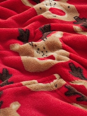 Red Reindeer Matching Family Mens Oversized Blanket Hoodie - Image 7 of 8