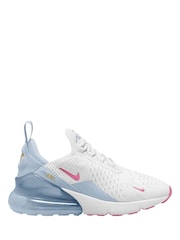 Nike White/Blue/Pink Youth Air Max 270 Trainers - Image 1 of 3