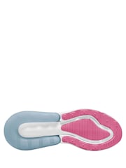 Nike White/Blue/Pink Youth Air Max 270 Trainers - Image 3 of 3