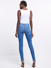 River Island Medium Blue Skinny Mid Rise Jeans - Image 2 of 4