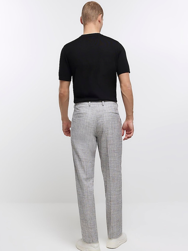 River Island Grey Texture Suit: Trousers - Image 2 of 6 River Island Grey Texture Suit: Trousers - Image 2 of 6