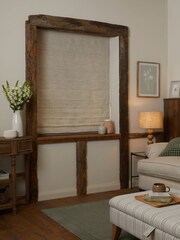Natural Ready Made Textured Fleck Roman Blind - Image 2 of 6