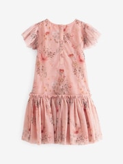 Pink Sequin Embellished Mesh Party Dress (3mths-7yrs) - Image 6 of 6