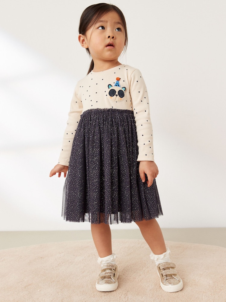 Monochrome Panda Character Tutu Dress (3mths-7yrs) - Image 1 of 6