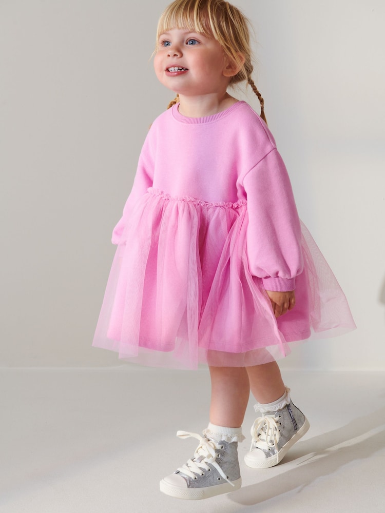 Pink Sweat Party Dress (3mths-7yrs) - Image 1 of 7