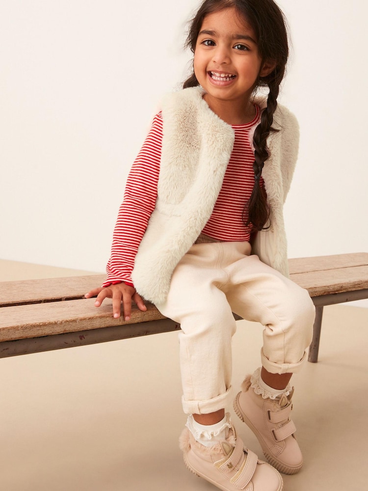 Cream Faux Fur Gilet (3mths-7yrs) - Image 2 of 6