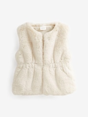 Cream Faux Fur Gilet (3mths-7yrs) - Image 5 of 6