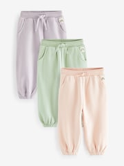 Lilac/Green/Pink 3 Pack Jogger Set (3mths-7yrs) - Image 1 of 2