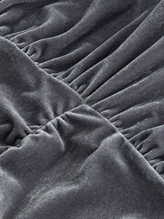 Blue/Grey Velvet Midi Dress - Image 6 of 6