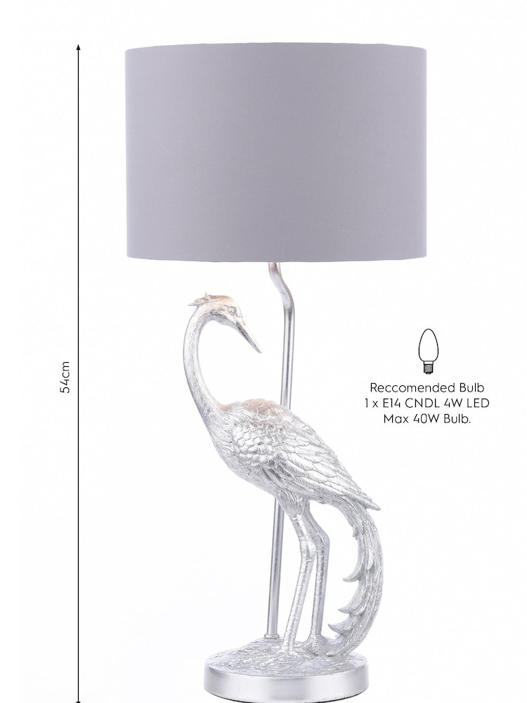 Laura Ashley Silver Tregaron Stalk Table Lamp - Image 5 of 5
