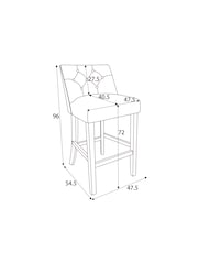 Chunky Weave Mid Natural Wolton Bar Stool - Image 7 of 7